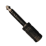 Stereo 3.5mm socket to stereo 6.3mm plug adaptor