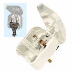 European to UK plug adaptor - WHITE