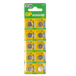 GP Batteries GPA76-C10 Alkaline Button Cell - pack of 10
