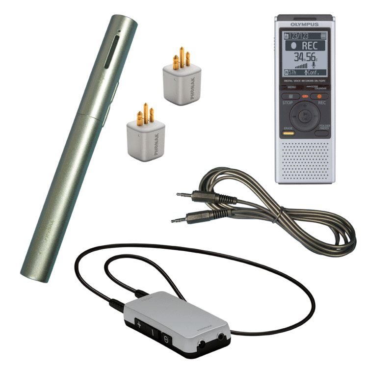 Roger Pen & 2 Roger X receivers (03) with Olympus voice recorder kit Connevans