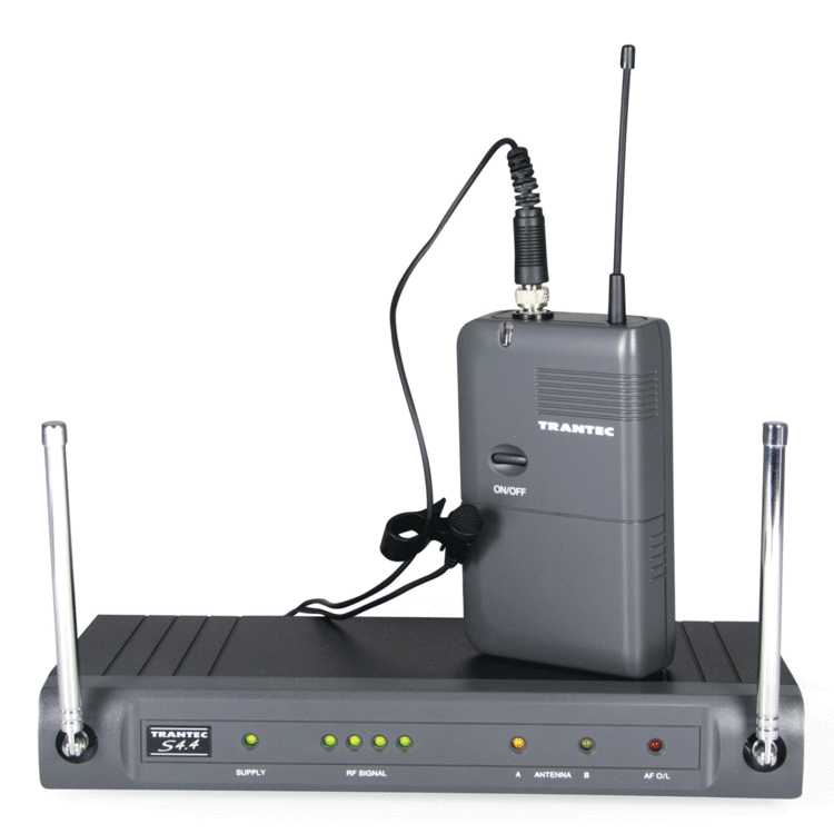 Trantec S4.4L lapel mic/guitar UHF radio microphone system Connevans