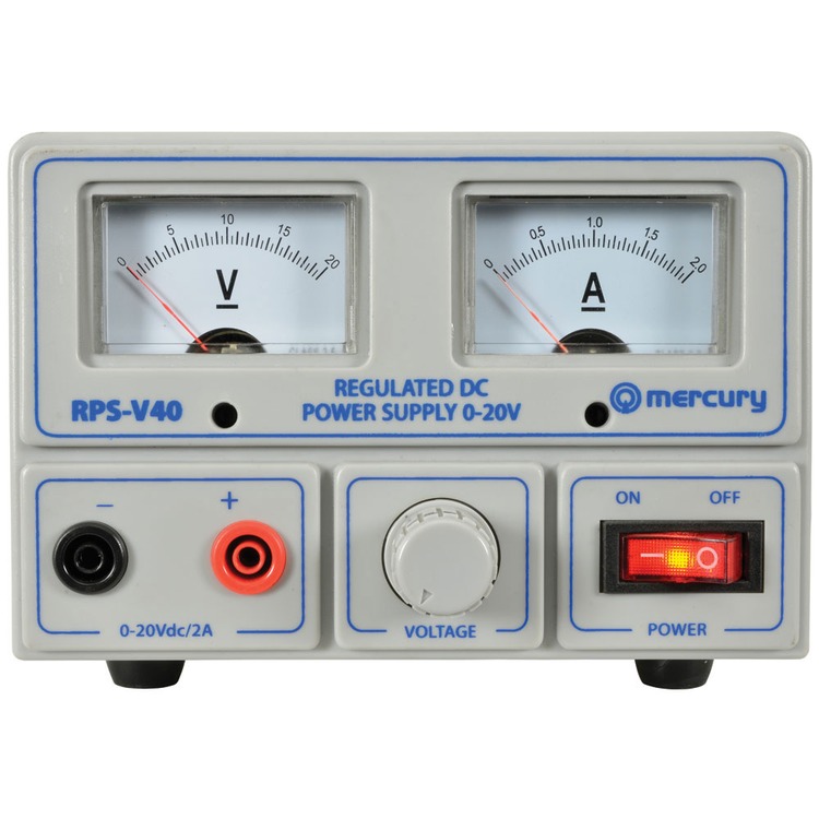 Regulated power supply with variable output voltage 020V/2A max