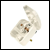 European to UK plug adaptor - WHITE