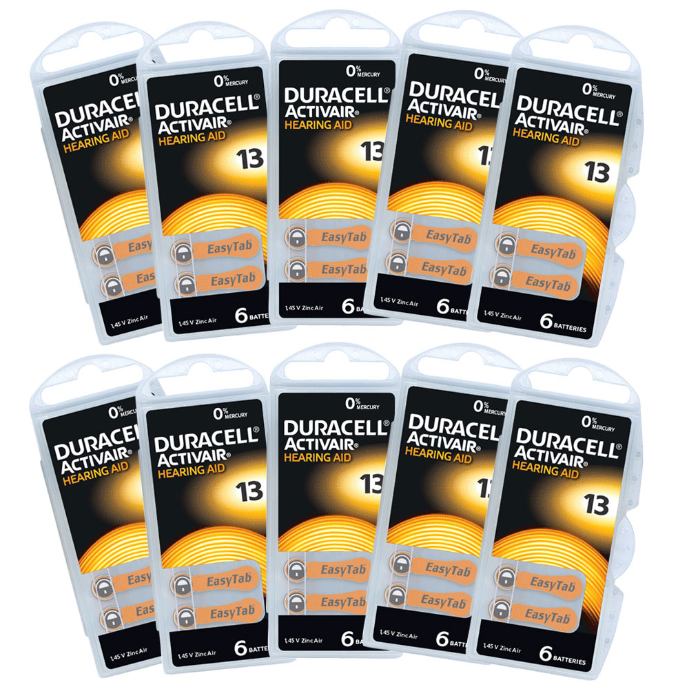 Duracell Activair hearing aid batteries Connevans