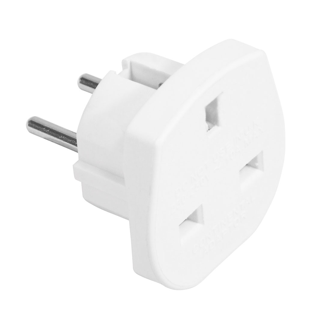 Mains plug adaptors for use in Europe Connevans