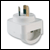 European to Australian 3 pin plug adaptor - WHITE
