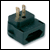 European to USA plug adaptor - BLACK