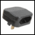 FCP fused european converter plug - black