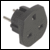 10 A Travel Adaptor (UK to European Schuko) Black