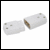 3-pin polycarbon connector 10A, white