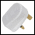 UK mains plug, 3A fuse, white