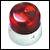 230V Xenon Strobe Beacon with Round Red lens