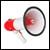 Heavy duty megaphone 20W with siren