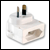 European to Australian 2 pin plug adaptor - WHITE