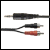 Stereo 3.5mm to phono lead - 15 metre