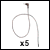 Pack of five fmGenie aerials