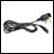 1.5m 2-pin figure of 8 connector to UK 13 amp plug