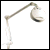 Illuminated desk mounting magnifying glass