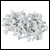 TL25 Telephone cable clips, white, 50 pieces - blister