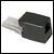 BTL73 RJ11 to UK plug adaptor, Black, Bulk