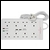 8 gang extension with surge protection & dual USB charger