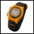 Vibralite Mini vibrating watch with black & orange velcro strap 