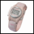 Vibralite Mini vibrating watch with pink velcro strap 