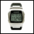 Stainless steel and black leather Vibralite 8