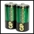 Zinc chloride batteries, C, 1.5V, packed 2 per blister