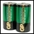Zinc chloride batteries, D, 1.5V, packed 2 per blister