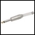 6.3mm Mono plug, heavy duty metal