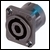 Neutrik® NL4MP 4-pole Speakon Panel Socket- bag