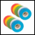 Mixed pack of 10 reels of 19mm PVC Electrical insulation tape