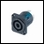 NEUTRIK® NL4MPUC, 4-pin speakon square chassis socket, 40A