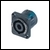 NEUTRIK® NL2MP, 2-pin speakon square chassis socket