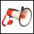 Heavy duty megaphone 20W with siren and remote microphone