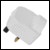  SCP 2 Pin European (Schuko) Converter Plug - white  
