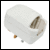 European schuko SCP3 to UK 13A plug adaptor - WHITE