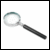 Small magnifying glass - hand held - 6 x magnification
