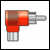 Red right angled red phono plug to phono socket