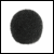 Microphone windshield, black foam for microphones with Ø 7-9mm