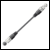 DMX lighting lead, 3-pin XLR plug to 3-pin XLR socket - 0.75m