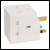 3-way fused UK plug adaptor