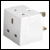 2-way UK mains plug adaptor (13A)