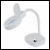 Desktop gooseneck Illuminated Magnifier 