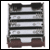 Black Battery F008B Holder for 10 x AA Cells