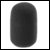 Black Foam Microphone windshield for microphones with Ø 6-8mm