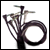 Mono 6.3mm patch leads - black