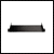 1U cantilever shelf - black