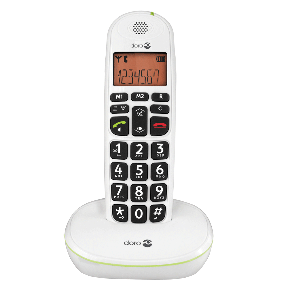 DORO PhoneEasy 100w - Téléphone sans fil avec ID d'appelant - DECTGAP - blanc | Rakuten DORO PhoneEasy 100w - Téléphone sans fil avec ID d'appelant - DECTGAP - blanc | Rakuten